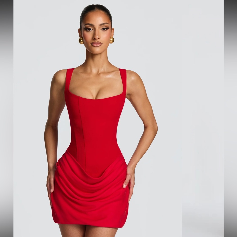 Baby boo red corset mini dress CORNELIA DRESS